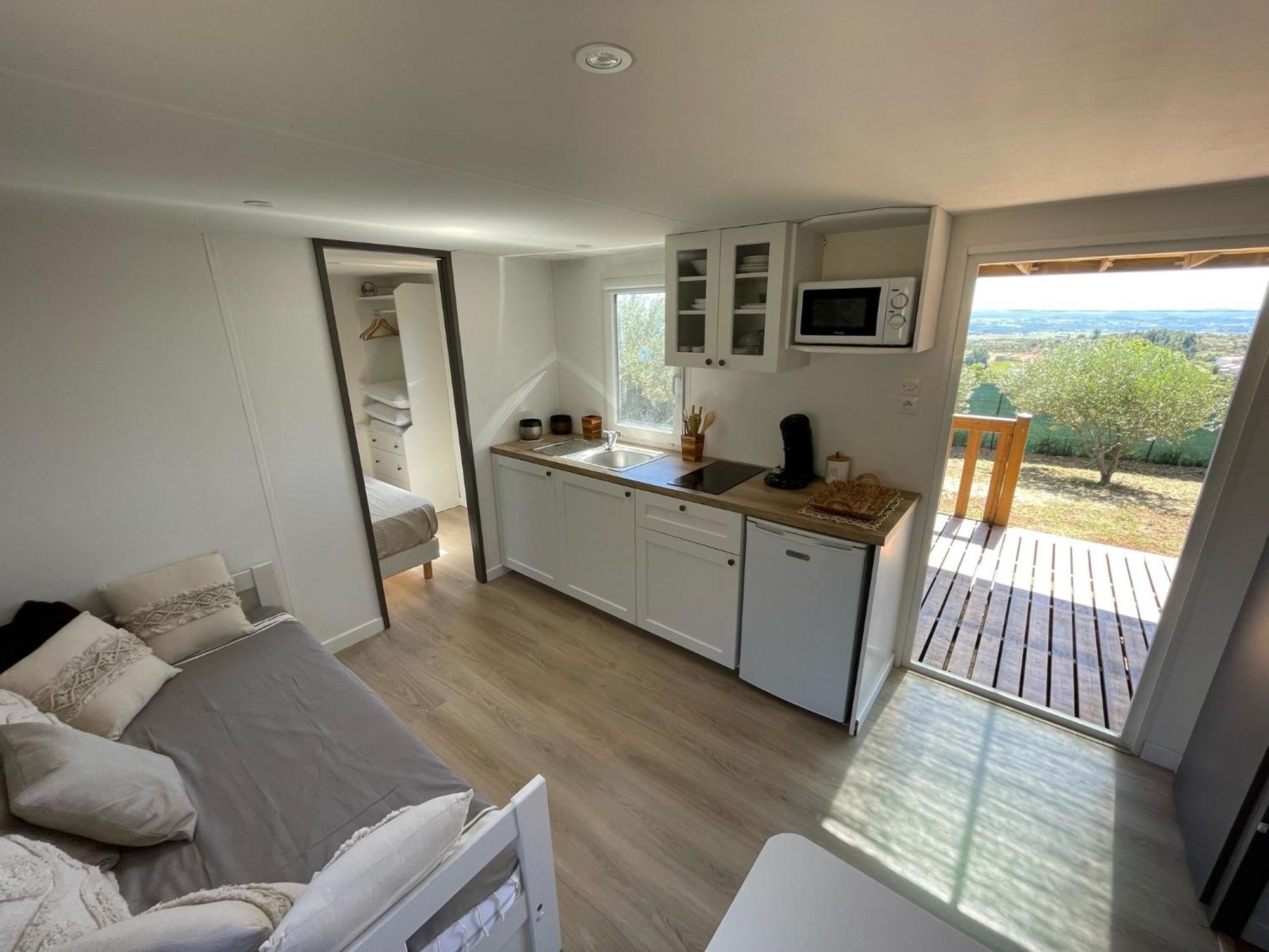 Mobil-Home En Pleine Nature A 3 Mins Du Lac Du Salagou Avec Vue Panoramique Lacoste  Luaran gambar